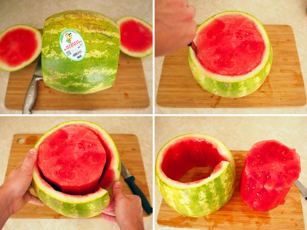 melounová dort postup 1