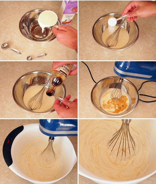 melounová dort postup 2