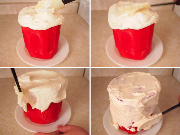 melounová dort postup 3