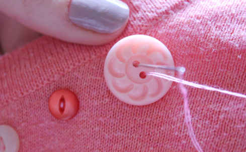 přišívání postup